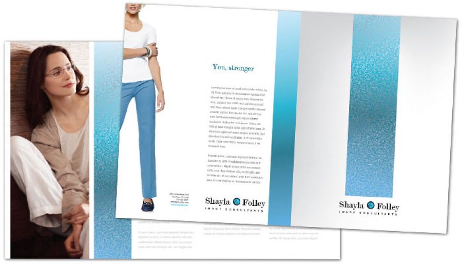 Image Consultant Half Fold Brochure Design Layout
